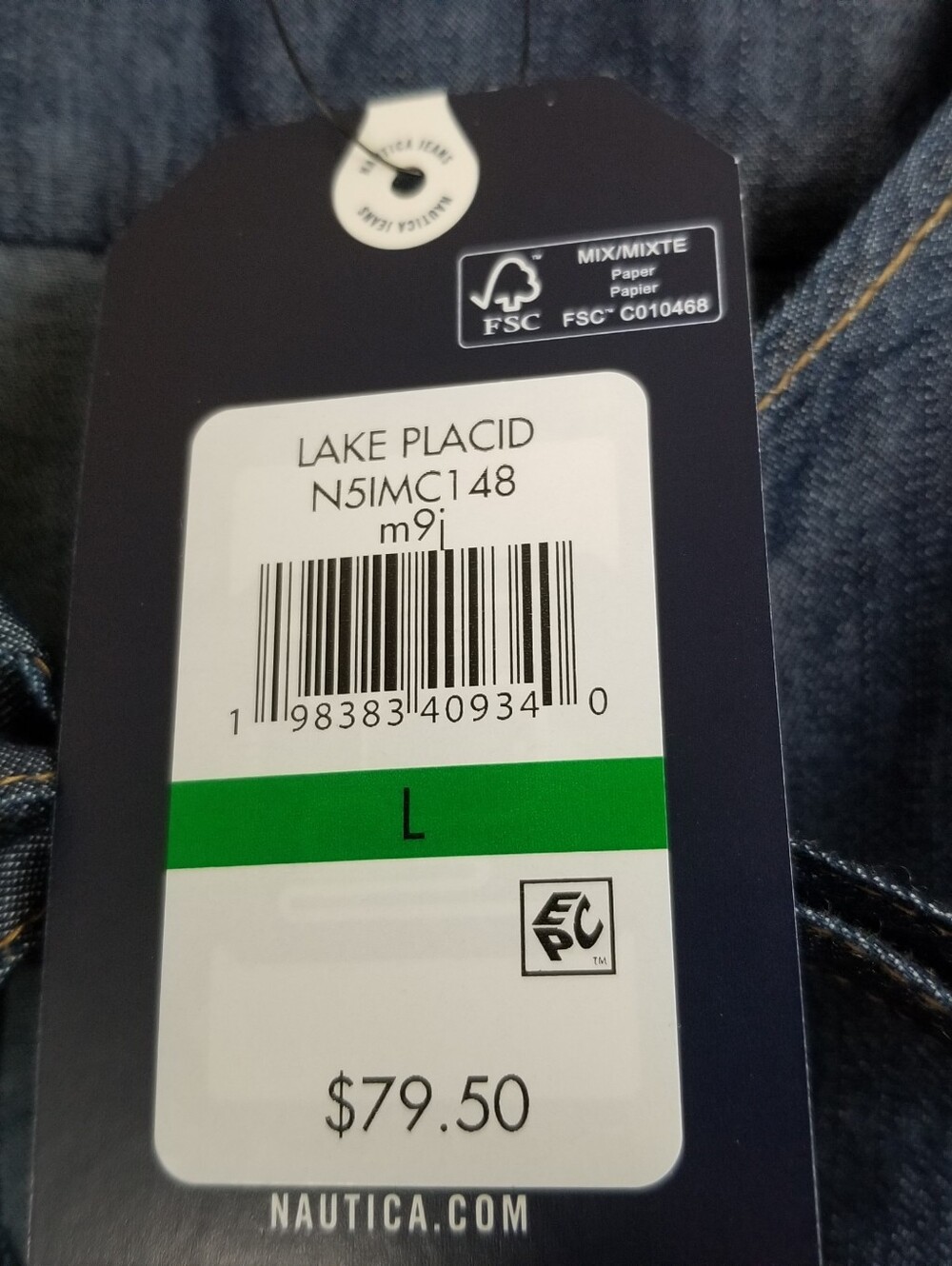 Nautica Chambray Top Large NWT - Picture 7 of 8